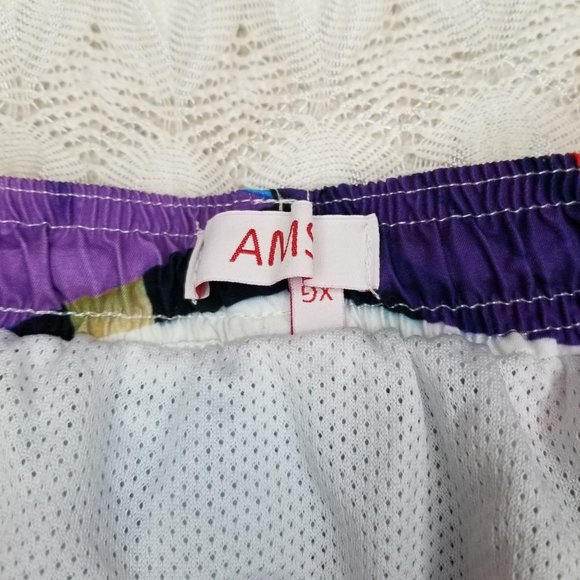 AMS swimwear popsicle print swim shorts multi color size XG beach gym mesh liner - Picture 3 of 10